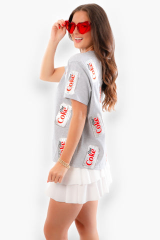 Queen of Sparkles Diet Coke Can Tee-Queen of Sparkles-L. Mae Boutique