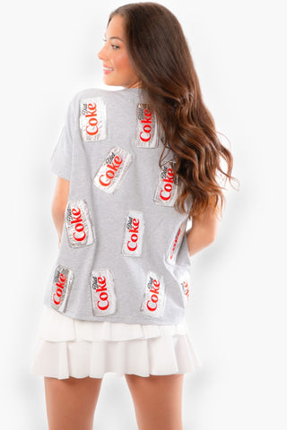 Queen of Sparkles Diet Coke Can Tee-Queen of Sparkles-L. Mae Boutique