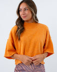 Rally Orange Short Sleeve Sweater