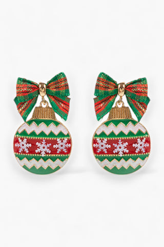 Red & Green Christmas Ornament Earrings-Jewelry-Golden Stella-L. Mae Boutique & Wild Mabel Clothing