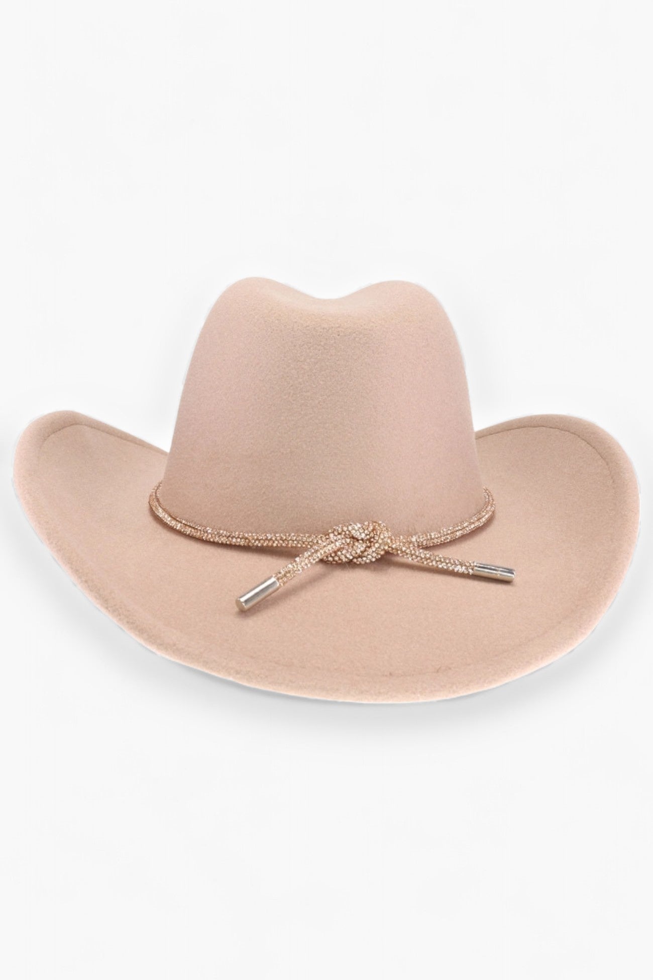 Reno Rhinestone Trim Taupe Cowboy Hat-Accessories-C.C Beanie-L. Mae Boutique & Wild Mabel Clothing