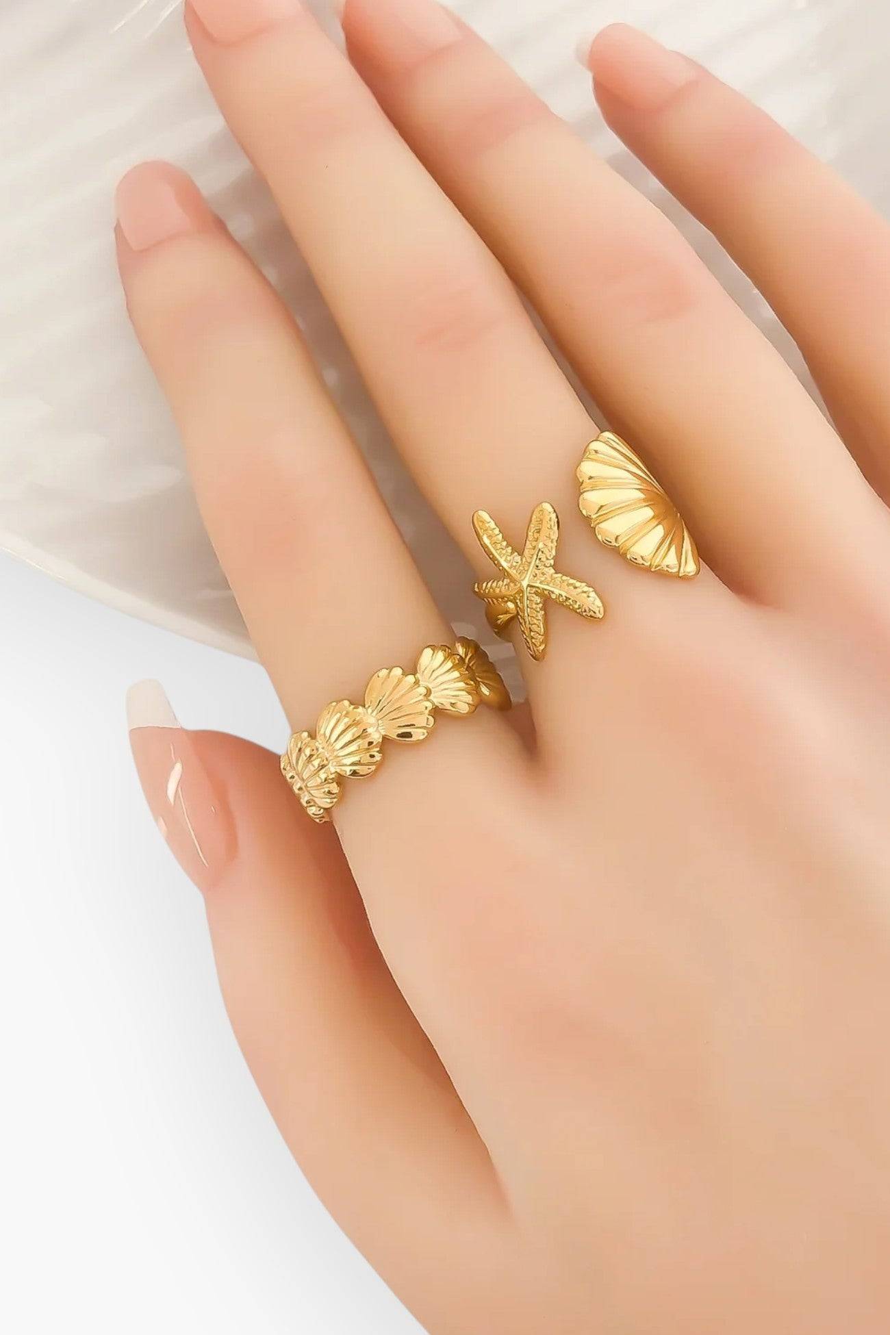 Siren Song Gold Plated Seashell Ring