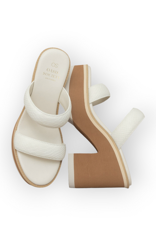 Aces White Chunky Platform Sandals-KKE Originals-L. Mae Boutique