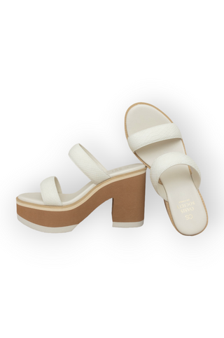 Aces White Chunky Platform Sandals-KKE Originals-L. Mae Boutique