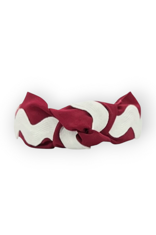 Garnet and White Knotted Headband-Pretty Happies-L. Mae Boutique