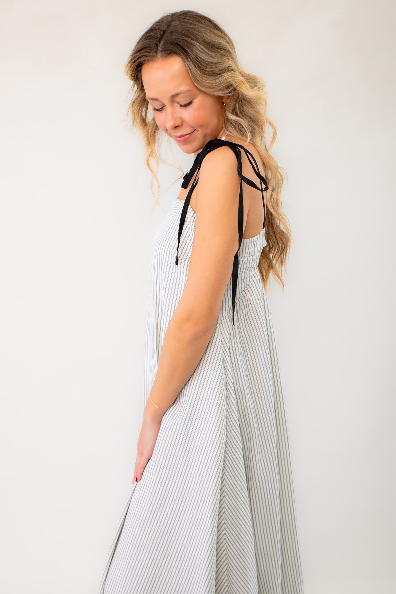 Shoreline Striped Bubble Hem Maxi Dress-Dresses-Heyson-L. Mae Boutique & Wild Mabel Clothing