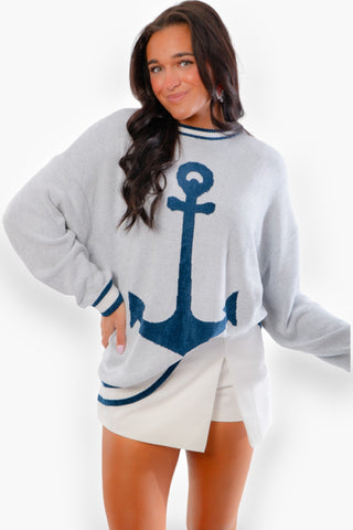 Show Me Your Mumu Anchor Graphic Knit Adventure Sweater-Show Me Your Mumu-L. Mae Boutique
