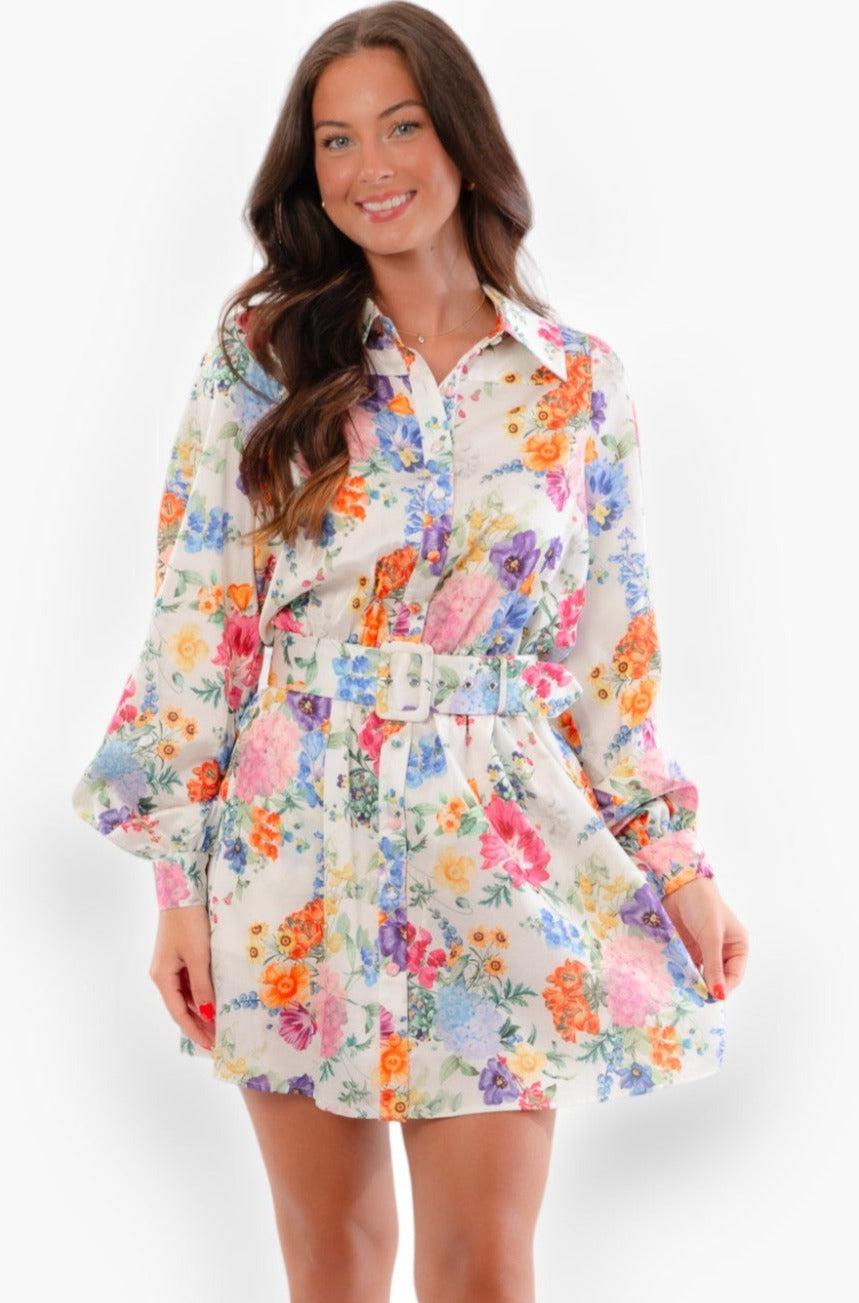 Show Me Your Mumu Carrie Collared Botanical Dress-Dresses-Show Me Your Mumu-L. Mae Boutique & Wild Mabel Clothing