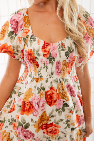 Show Me Your Mumu Ivory Hillside Floral Joanna Midi Dress-Dresses-Show Me Your Mumu-L. Mae Boutique & Wild Mabel Clothing