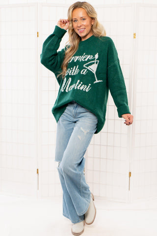 Show Me Your Mumu Martini Graphic Classic Crewneck Sweater-Tops-Show Me Your Mumu-L. Mae Boutique & Wild Mabel Clothing