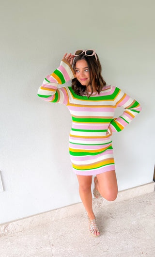 Show Me Your Mumu Multi Rib Knit Away Mini Dress-Dresses-Show Me Your Mumu-L. Mae Boutique & Wild Mabel Clothing