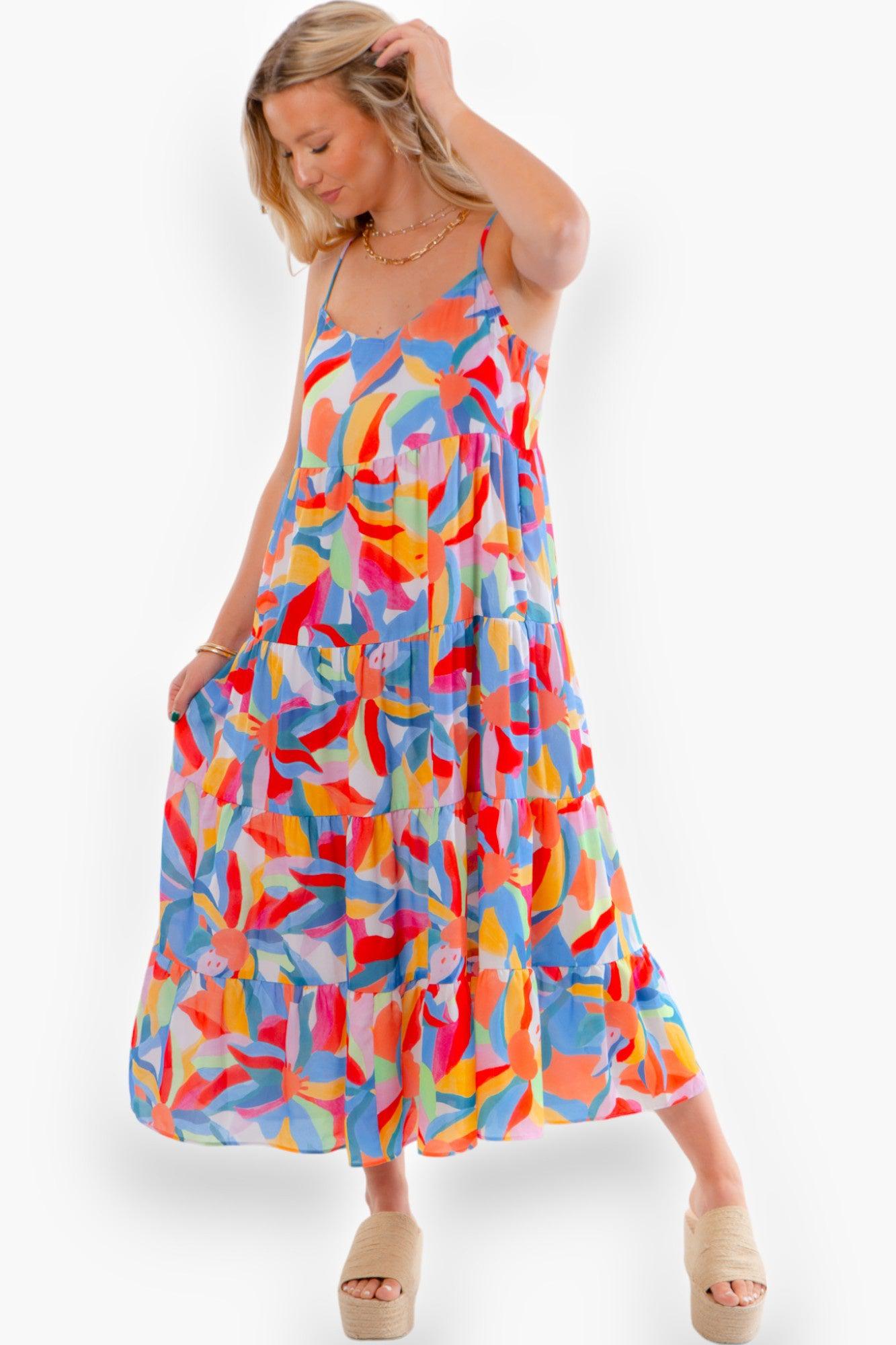 Show Me Your Mumu Rainbow Pop Caroline Maxi Dress-Dresses-Show Me Your Mumu-L. Mae Boutique & Wild Mabel Clothing