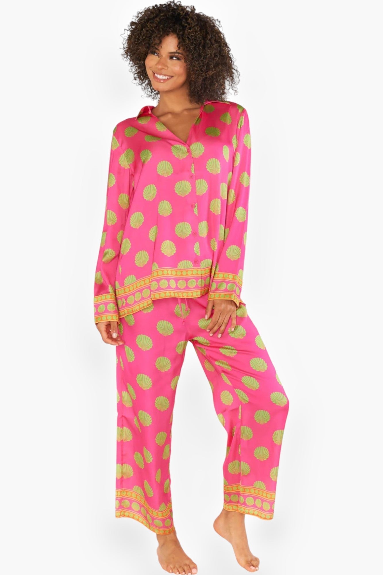 Show Me Your Mumu Sleepy Shells Silky Early Night PJ Set-Onesies-Show Me Your Mumu-L. Mae Boutique & Wild Mabel Clothing