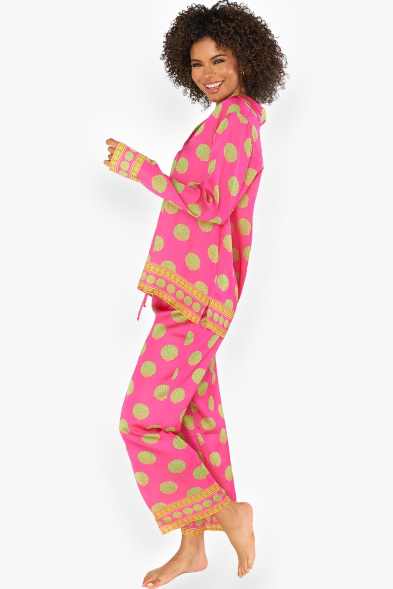 Show Me Your Mumu Sleepy Shells Silky Early Night PJ Set-Onesies-Show Me Your Mumu-L. Mae Boutique &amp; Wild Mabel Clothing