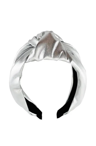 Silver Disco Faux Leather Headband-Jazzy Pink Boutique-L. Mae Boutique