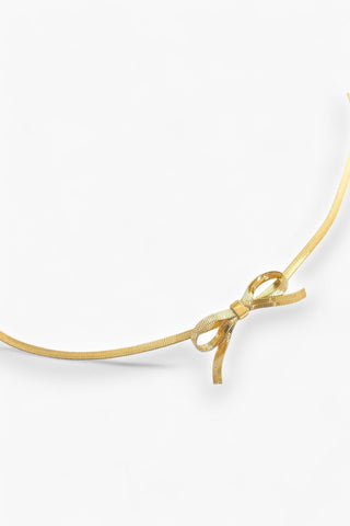 Simply Extraordinary Gold Bow Chain Necklace-Jewelry-OMG Blings-L. Mae Boutique & Wild Mabel Clothing