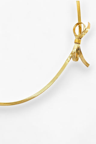 Simply Extraordinary Gold Bow Chain Necklace-Jewelry-OMG Blings-L. Mae Boutique & Wild Mabel Clothing