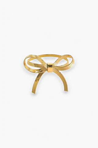 Simply Extraordinary Gold Bow Chain Ring-Jewelry-OMG Blings-L. Mae Boutique & Wild Mabel Clothing