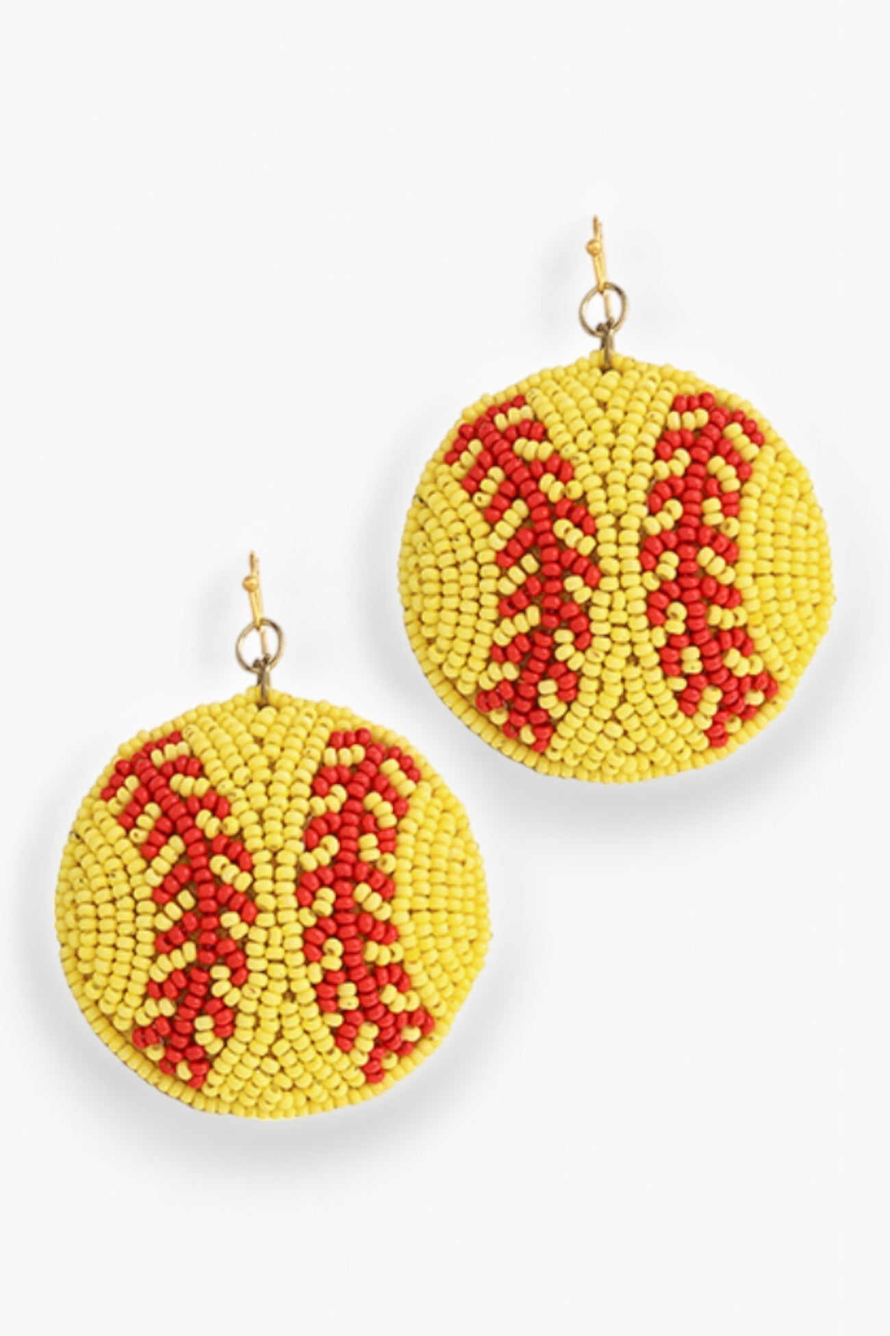 Softball Beaded Earrings-Jewelry-Golden Stella-L. Mae Boutique & Wild Mabel Clothing