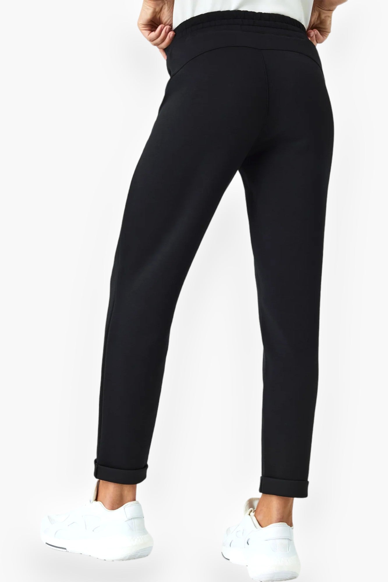 Spanx AirEssential Very Black Tapered Pant-Bottoms-Spanx-L. Mae Boutique & Wild Mabel Clothing