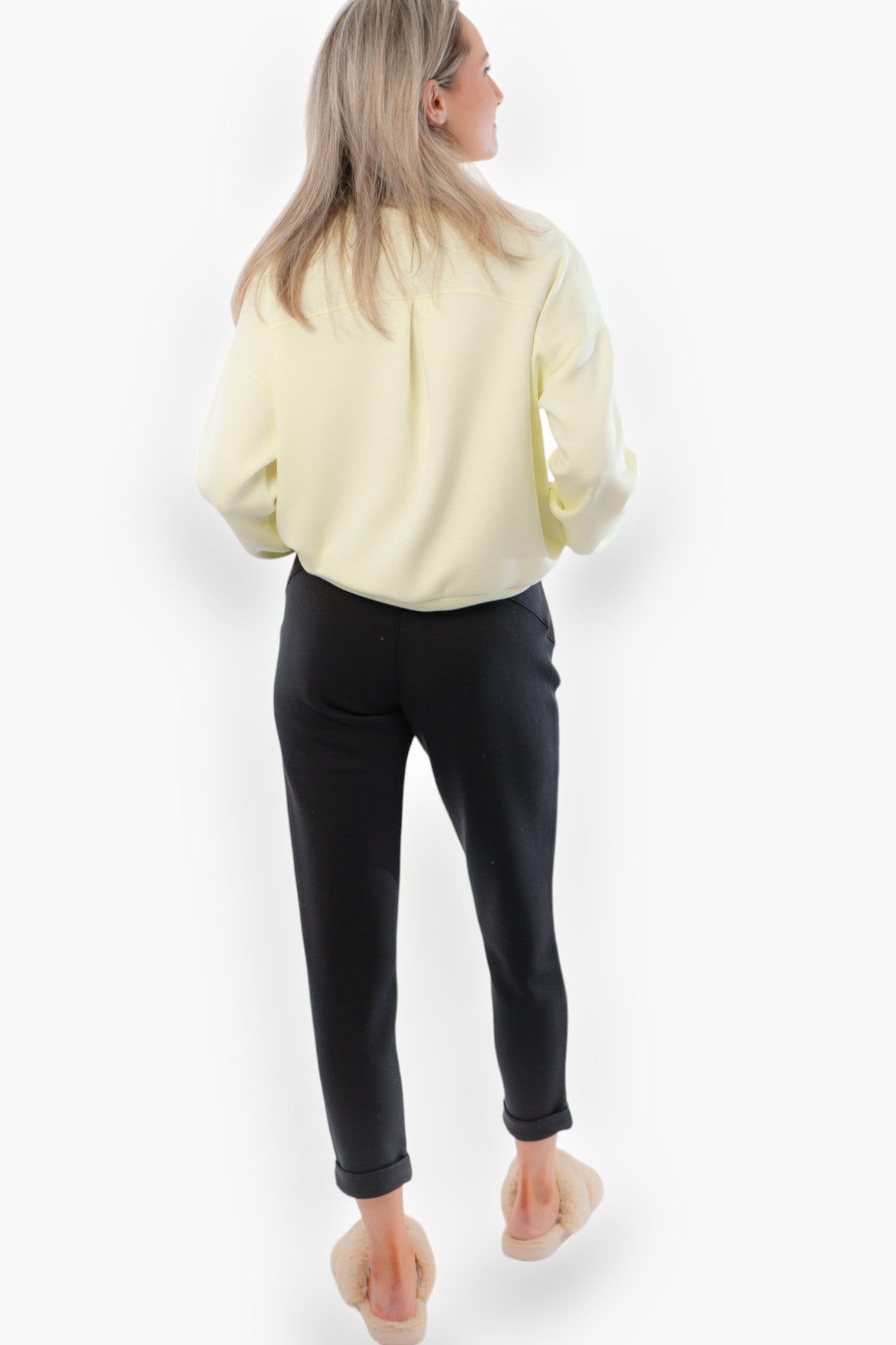 Spanx AirEssential Very Black Tapered Pant-Bottoms-Spanx-L. Mae Boutique &amp; Wild Mabel Clothing