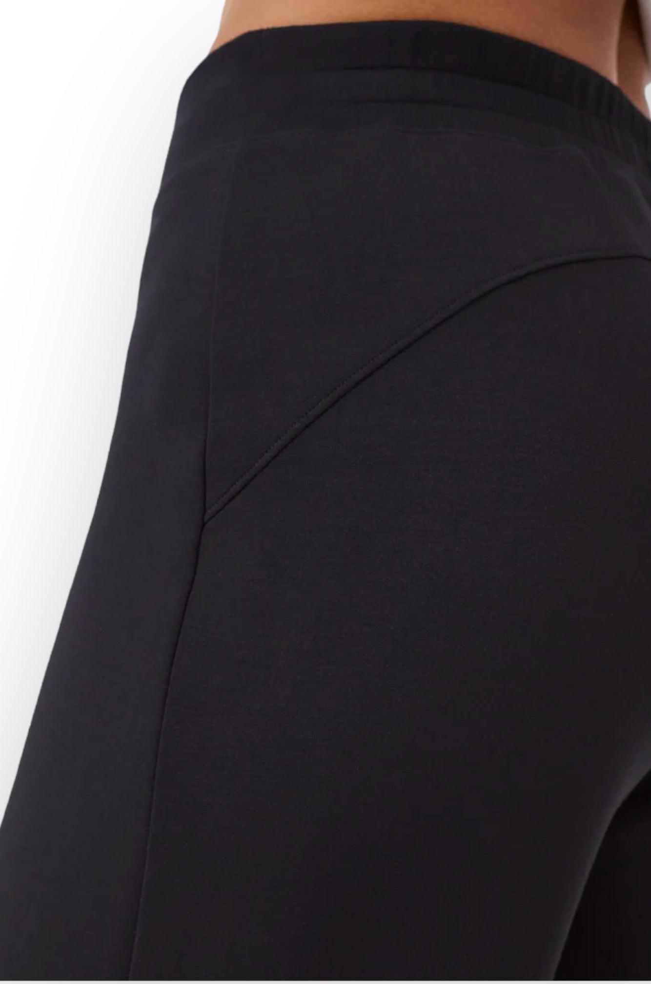 Spanx Black Air Essentials Wide Leg Pant-Bottoms-Spanx-L. Mae Boutique &amp; Wild Mabel Clothing