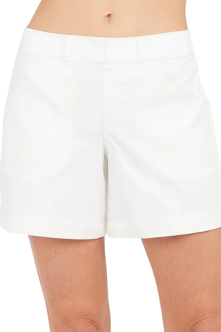 Spanx Bright White 6" Twill Shorts-Bottoms-Spanx-L. Mae Boutique & Wild Mabel Clothing