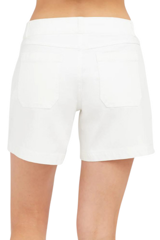 Spanx Bright White 6" Twill Shorts-Bottoms-Spanx-L. Mae Boutique & Wild Mabel Clothing