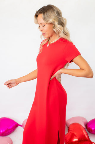 Spanx Red AirEssentials Maxi Dress-Dresses-Spanx-L. Mae Boutique & Wild Mabel Clothing