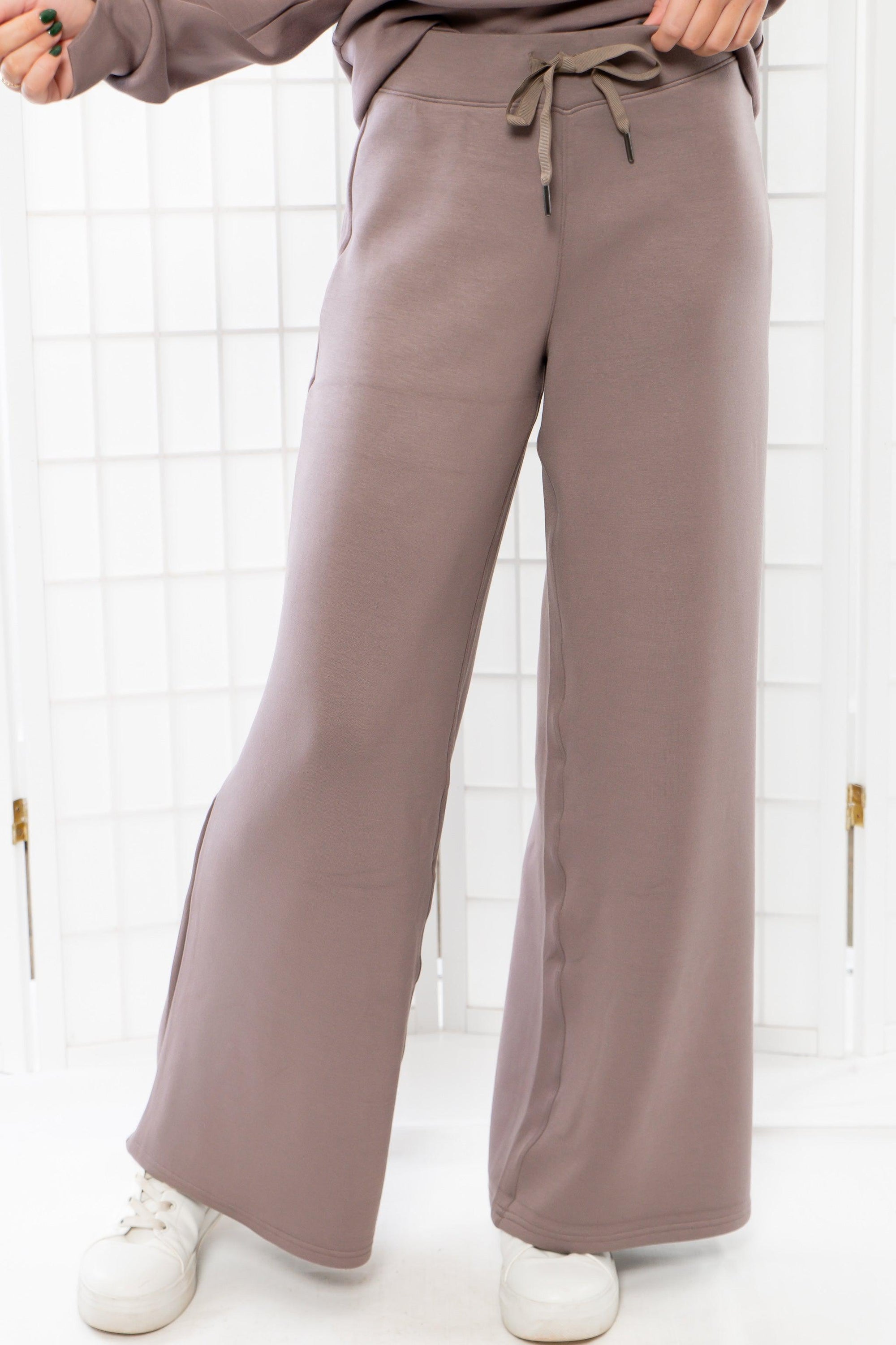 Spanx Smoke AirEssentials Wide Leg Pant-Bottoms-Spanx-L. Mae Boutique & Wild Mabel Clothing