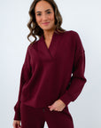 Spanx Vino AirEssentials Vneck Sweatshirt