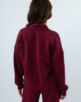 University of South Carolina garnet cozy sweatshirt, Matching burgundy lounge set with AirEssentials fabric