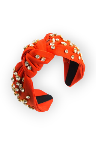 Spot On Orange Rhinestone Headband-Judson & Company-L. Mae Boutique