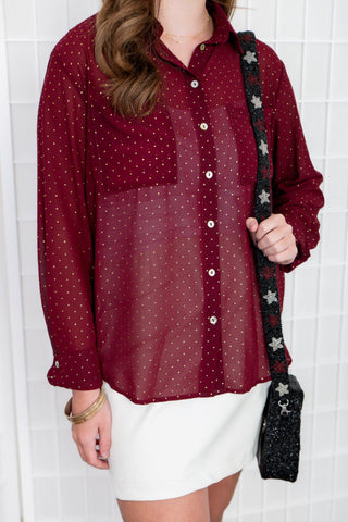 Style Update Garnet Long Sleeve Button-Up Top-Tops-She + Sky-L. Mae Boutique & Wild Mabel Clothing