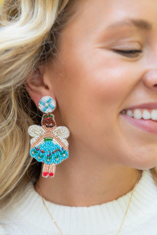 Sugar Plum Fairy Christmas Earrings-Jewelry-Trend Lab-L. Mae Boutique & Wild Mabel Clothing