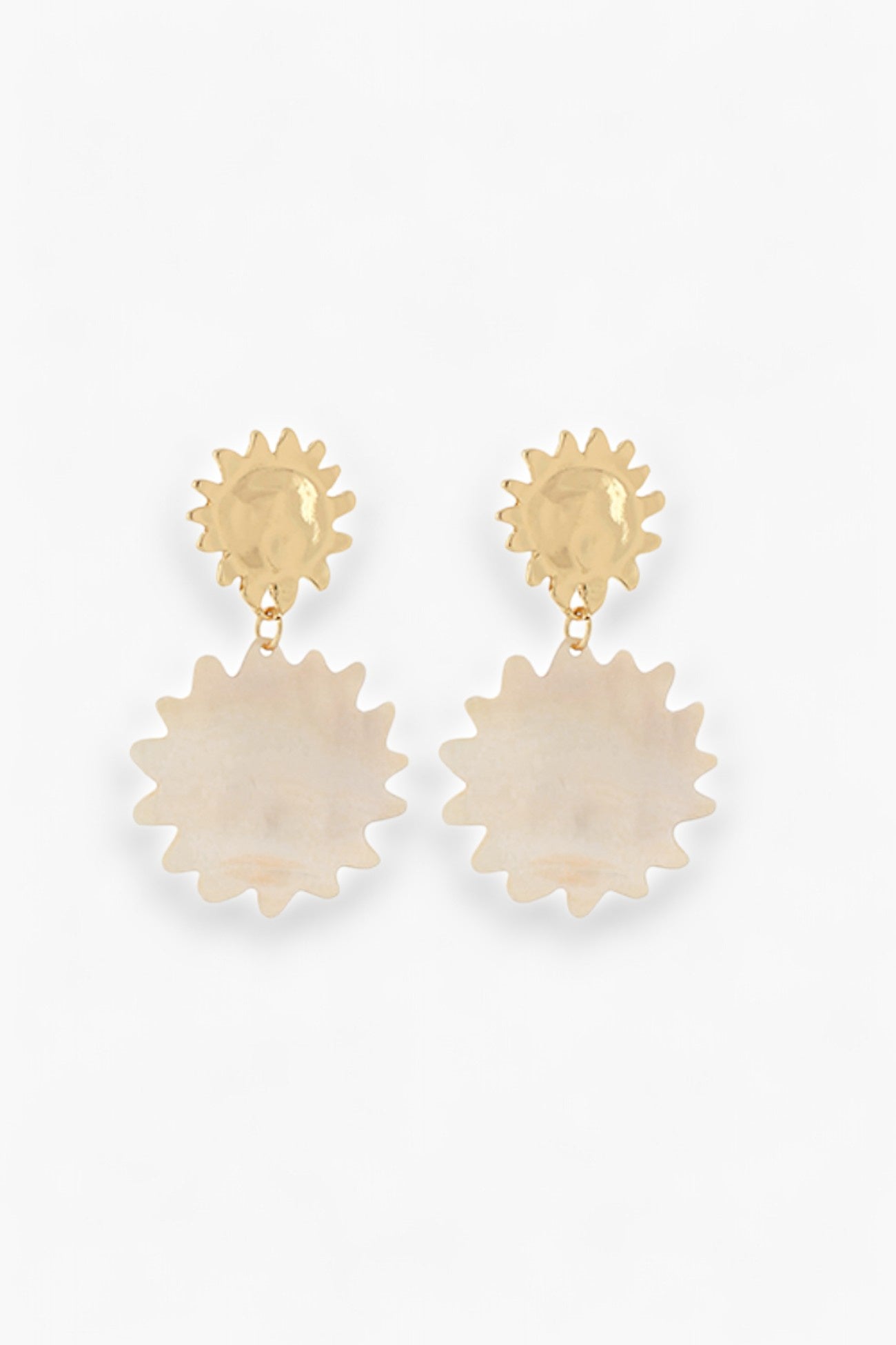 Sun Shape & Shell Drop Earrings-Jewelry-Golden Stella-L. Mae Boutique & Wild Mabel Clothing