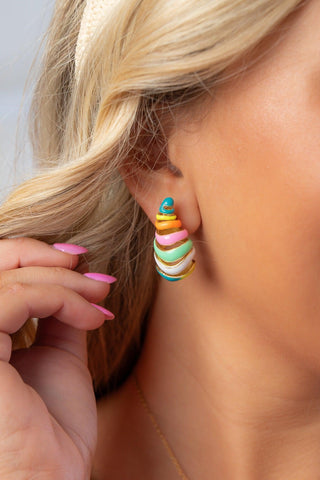 Sunny Days Neon Stripe Teardrop Earrings-Jewelry-OMG Blings-L. Mae Boutique & Wild Mabel Clothing