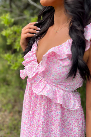 Sweet Pink Selene Maxi Dress-Meet Me In Santorini-L. Mae Boutique