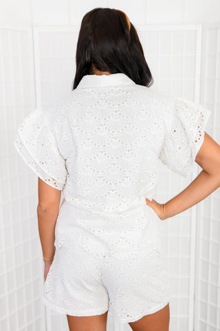 Sweeter than Ever White Eyelet Lace Top-Fanco-L. Mae Boutique