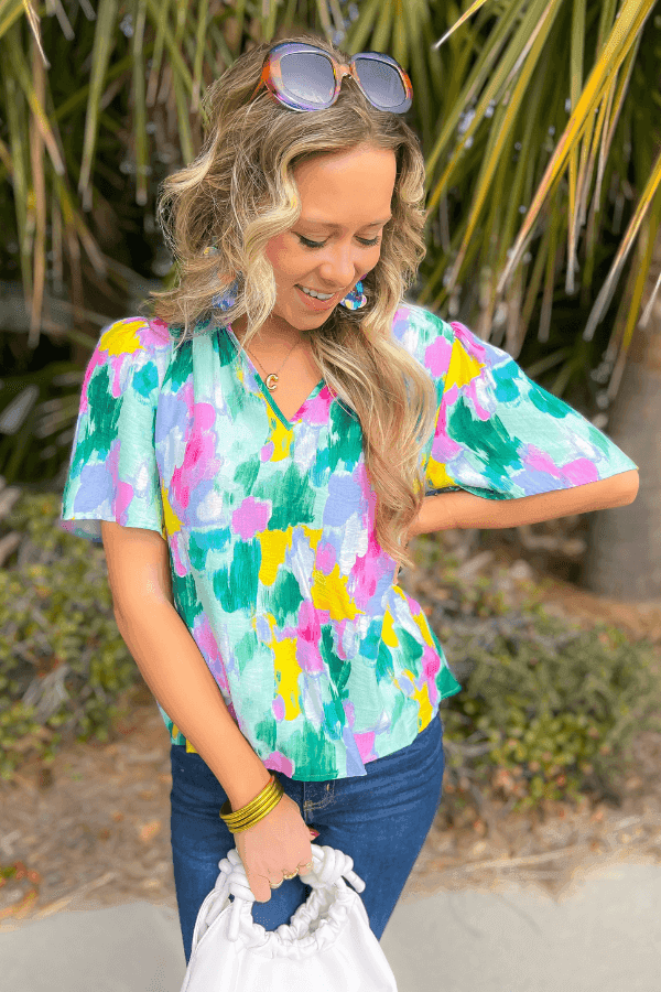 Bold patterns and breezy fits in THML tops and blouses | L. Mae Boutique
