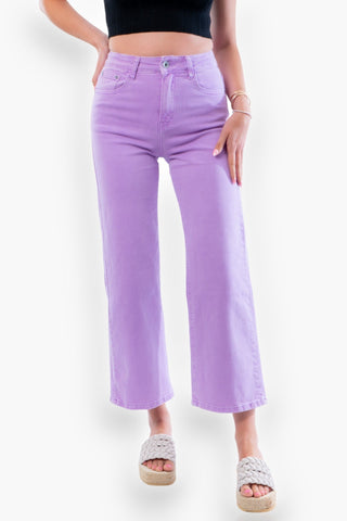 Team Player Purple Wide Leg Jeans-Bottoms-Q2-L. Mae Boutique & Wild Mabel Clothing