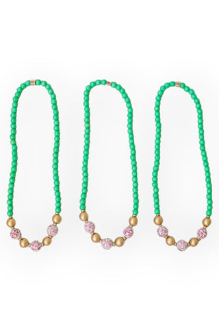 The Gracie Green & Red Necklace-Jewelry-Carolina Strung-L. Mae Boutique & Wild Mabel Clothing