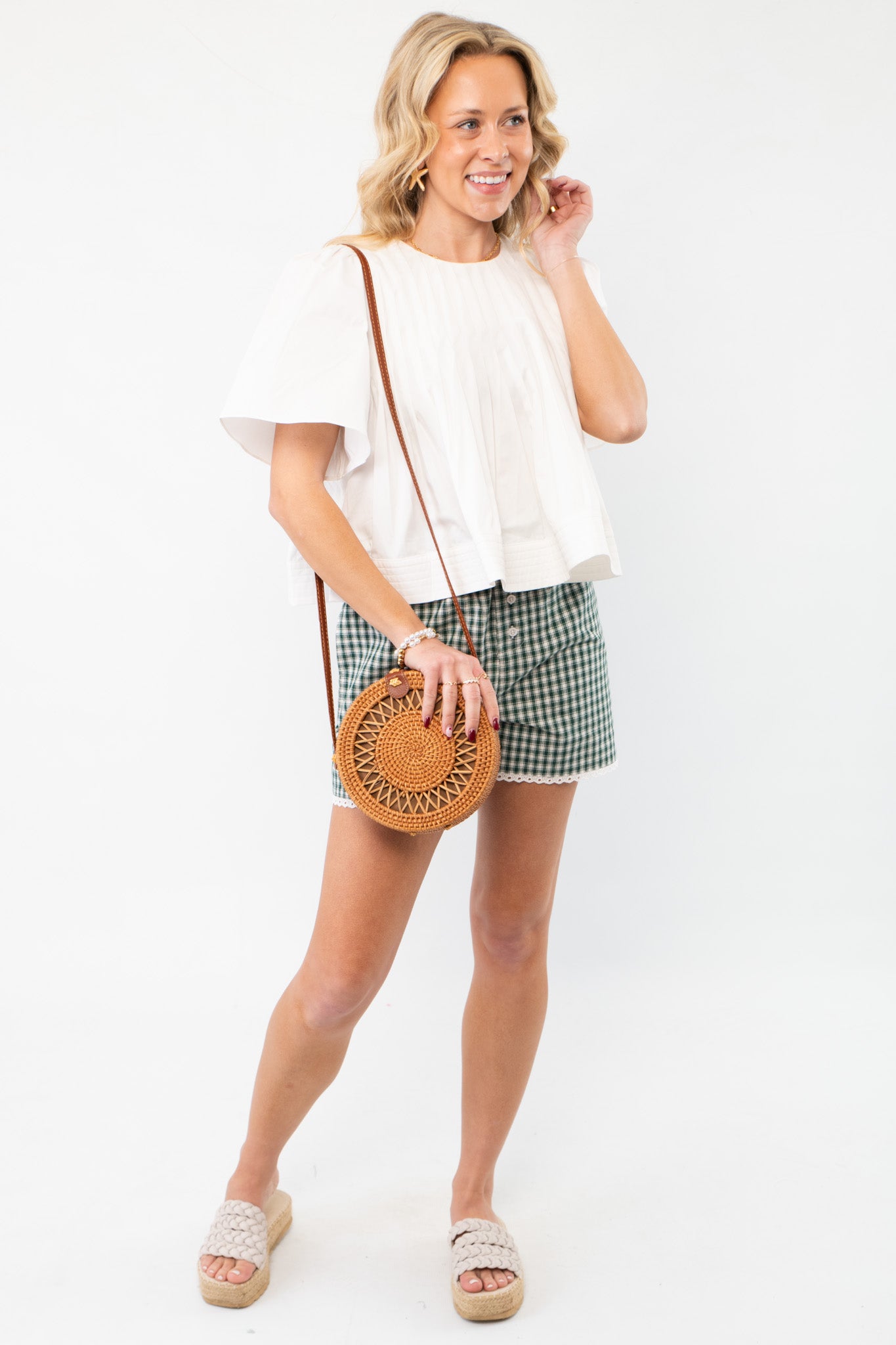 This Moment Ivory Pleated Blouse-Tops-Heyson-L. Mae Boutique &amp; Wild Mabel Clothing