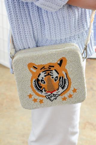 Tiana Tiger Beaded Bag with Stars-Tiana Designs-L. Mae Boutique