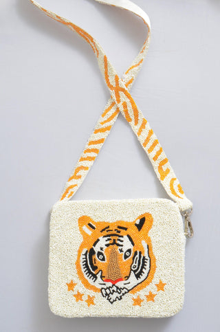 Tiana Tiger Beaded Bag with Stars-Tiana Designs-L. Mae Boutique
