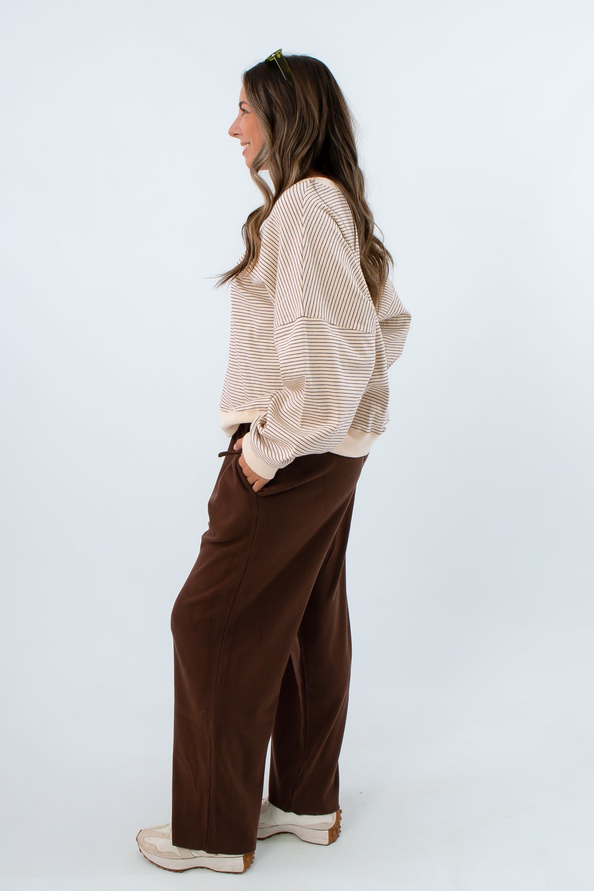 Wide leg brown sweatpants for elevated loungewear, brown lounge pants, comfy and cute brown pants, elevated loungewear