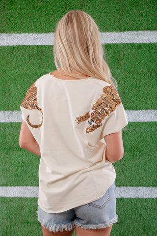 Tiger Bling Embellished Tee-Tops-Blue B-L. Mae Boutique & Wild Mabel Clothing