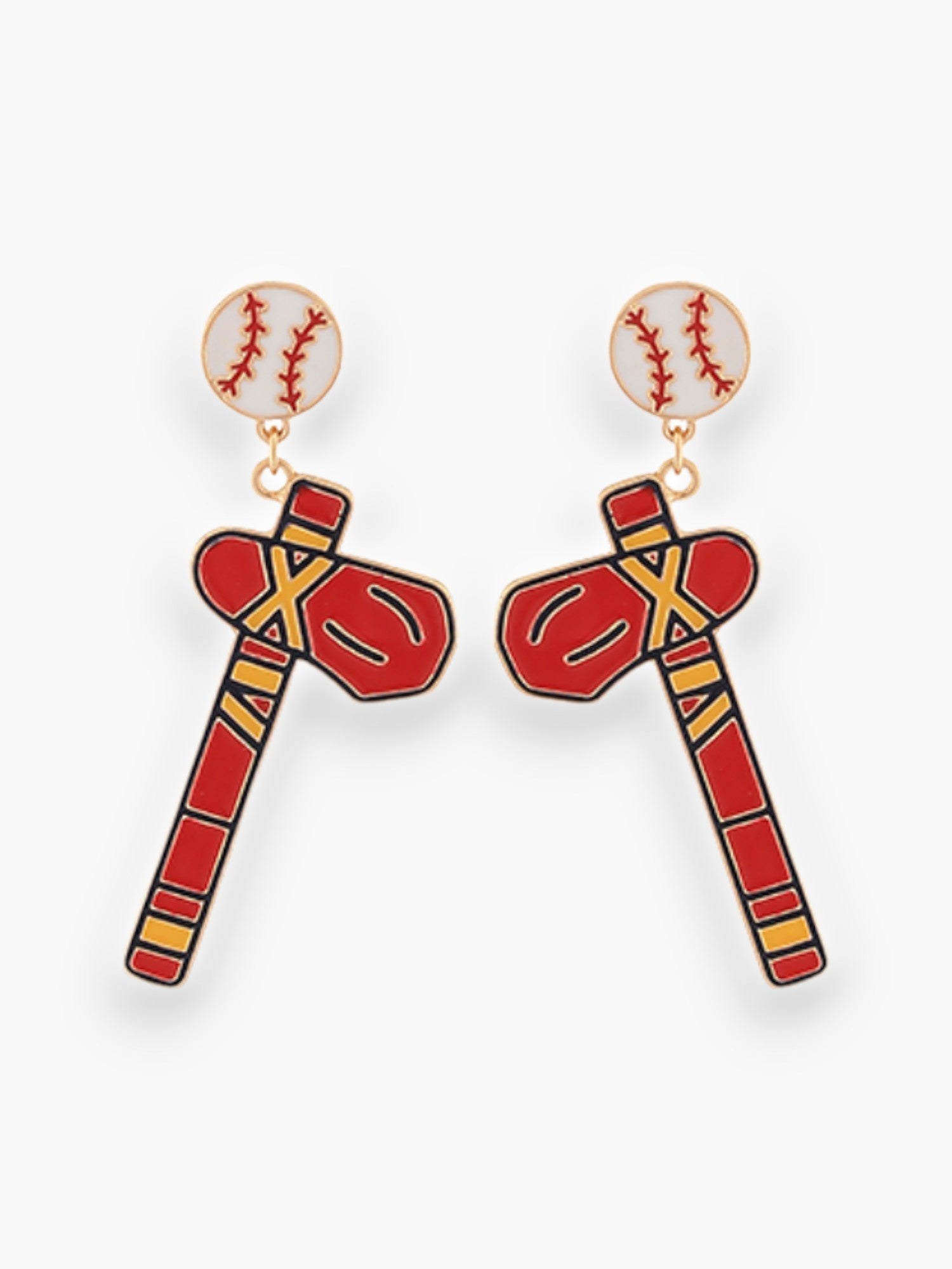 Tomahawk Atlanta Baseball Earrings-Jewelry-Golden Stella-L. Mae Boutique & Wild Mabel Clothing