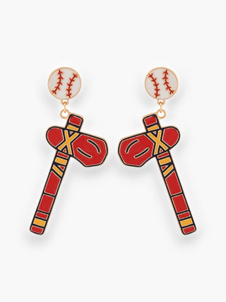 Tomahawk Atlanta Baseball Earrings-Jewelry-Golden Stella-L. Mae Boutique & Wild Mabel Clothing