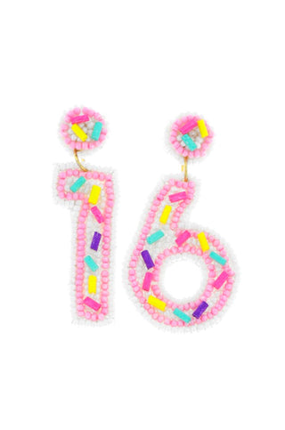 Turning 16 Birthday Earrings-Sophia Collection-L. Mae Boutique